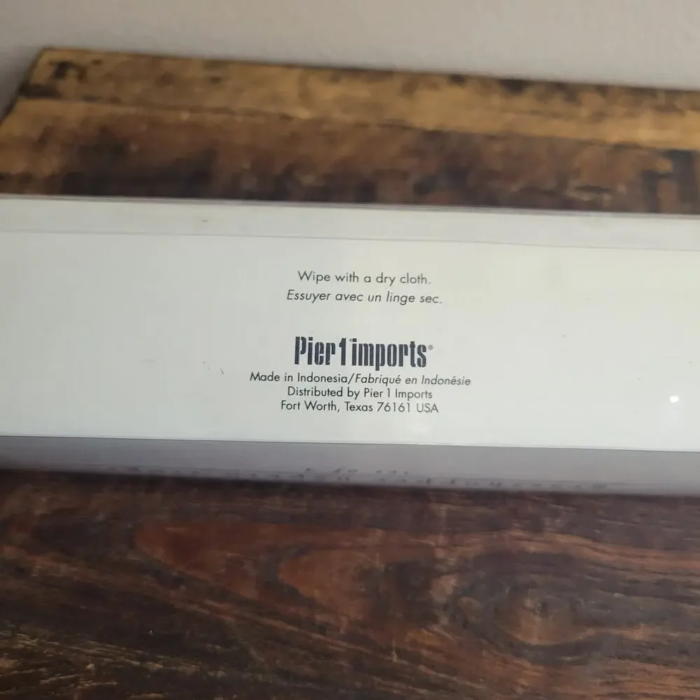 Pier 1 Imports Grasshopper Napkin Rings Set of 4 Metal Green Vintage Decor Box